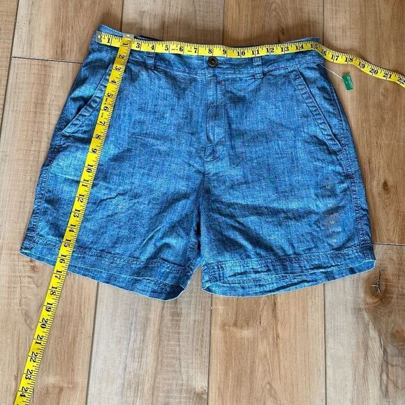 NWT GAP Women's Cotton Chambray "Girlfriend Khaki" Short 5" Inseam Size 10 - Picture 2 of 9